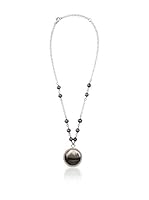 Perlaviva Collar Cultured Pearl Mop plata de ley 925 milésimas / Negro