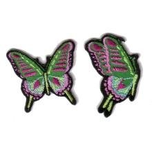 Embroidered Iron On Patch EP300 - 2 Butterflies