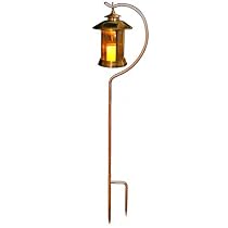 Mr. Light Copper Plated Stainless Steel Lantern with Shepherd's Hook