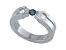 Ramya Titanium Ring with Tension Set Sapphire & Diamonds