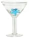 Hand Blown Glass Starfish Martini Glass 6.25"H Set of Four