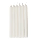 10 White Taper Candles Set of 12 by Zest Candle