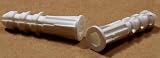 8-10 White Plastic Anchors / Tapered and Ribbed / 3,000 Pc. Carton