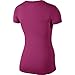 Nike New Women's Pro Core Fitted Short-Sleeve Shirt Vivid Pink/Black Small