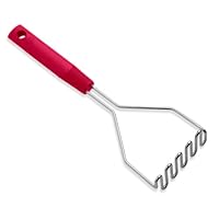 Kuhn Rikon Potato Masher with 2-Tone Handle, Red