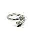 HuaYang Lady Girl Attractive Alloy Double Arrow Ring Finger Rings Xmas Gift(Silver)
