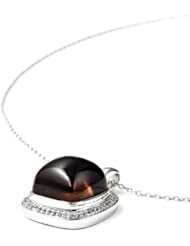 13.90 ct. t.w. Genuine Smoky Topaz and White Topaz Sterling Silver Pendant