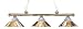 Z-Lite 100703PB-RPB 56-Inch 3-Light Billiard / Island Fixture with Glass & Metal Shades