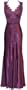 Lace Halter Prom Formal Gown Long Holiday Party Cocktail Dress Bridesmaid, Small, Purple