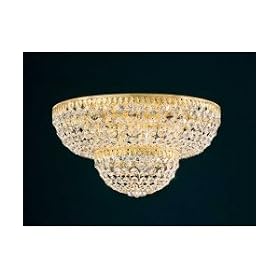 Schonbek Worldwide 1568-40A 9 Light Empire Petite Crystal Flush