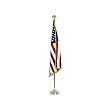 Low Cost Indoor American Flag and Pole Kit with Cotton Flag