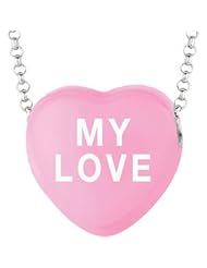 Sweethearts Enamel "My love" Heart on 16" Necklace Pendant with Gift Box
