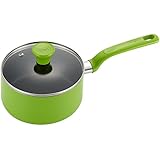 T-fal C96824 Excite Nonstick Thermo-Spot Dishwasher Safe Oven Safe PFOA Free Sauce Pan Cookware, 3-Quart, Green