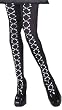 Womens Cross-Bone Laced Pantyhose