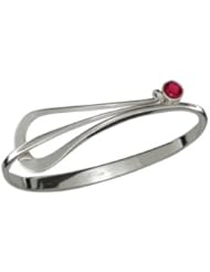 Ed Levin, Lady Slipper Bracelet, Rhodolite Garnet, .925 Sterling Silver & 14K Gold, Sizes S - L