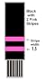 Trenway Hockey Socks, Black w/Pink Adult, Pro-Style