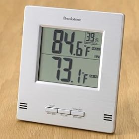 Indoor Outdoor Thermometer with Hygrometer by Brookstone