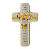 Produkt-Bild: Holzkreuz Kinder-kreuz Wir bitten Gott um Segen 18 x 11 cm