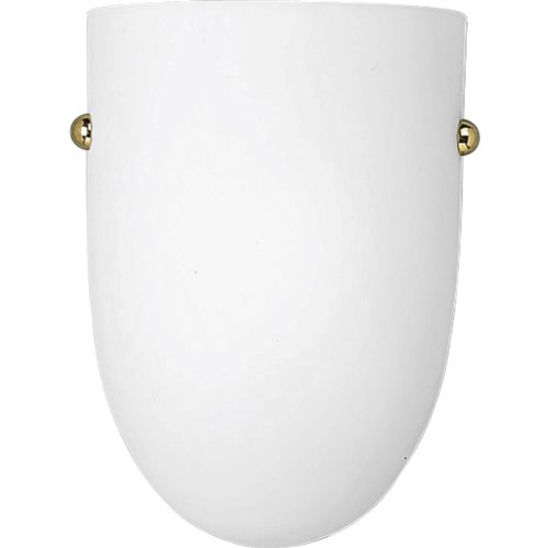 Progress Lighting P7102-10EB Satin Opal Glass Wall Sconce 120/277 Volt High Power Factor Electric Ballast, Polished Brass