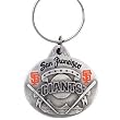 San Francisco Giants Oval Pewter Keychain