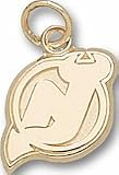 New Jersey Devils NJ Logo 3/8 Charm - 14KT Gold Jewelry