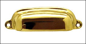 Cast Brass Drawer Bin Pull - Oil Rubbed Bronze