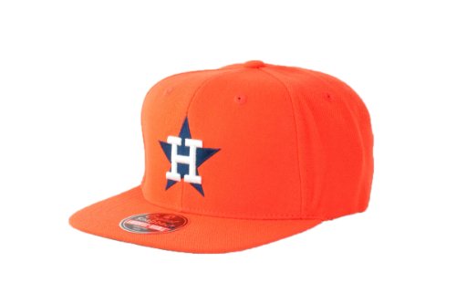 MLB Men's Houston Astros Cooperstown 400 Snapback Cap (Orange, Adjustable)