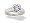 14K White Gold Genuine Round White Topaz and Diamond Ring - Size 4