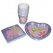 Disney Tinkerbell Party Goods (Set of 8 Plates, Cups & Napkins)