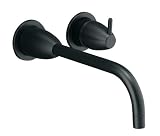 KOHLER K-T197-TB Falling Water Wall-Mount Lavatory Faucet Trim, Satin Black