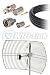 Electronics : 2.4GHz GRID 19dBi+ RP SMA MALE to N MALE LLC400/6m 