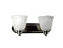 Yosemite Home Decor 92192SN Mahogany 18-Inch 2-Light Bathroom Vanity, Satin Nickel