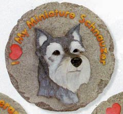 SCHNAUZER Dogs Garden STEPPING STONE or PLAQUE New!