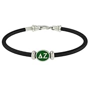 Delta Zeta Sorority Jewelry Silver and Rubber Bracelets