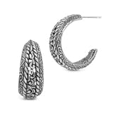 Carolyn Pollack Sterling Silver Rodeo Hoop Earrings