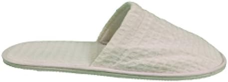 Florida Cottons Women's Hotel Spa Luxury White Cotton Slippers One Size