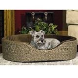 K&H Oval Mocha Paws Cuddle Dog Sleeper small- 14 length x 18 width micro fleece