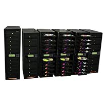 Produplicator 60 Burner Daisy Chain 52X CD Duplicator Machine + Removable 500GB Hard Disk Drive (Standalone Audio Video Copy Tower, Disc Duplication Device)