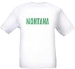 MONTANA - GREEN LETTERING - State-series - White T-shirt