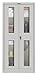 Hallowell - 855C24SV-PL-AM - Commercial Storage Cabinet, Light Gray, 78 H X 36 W X 24 D, Unassembled