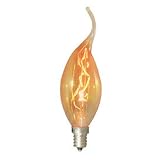 Bulbrite 413115 - NOS15CFA - 15 Watt Antique Style flame Tipped Chandelier Bulb