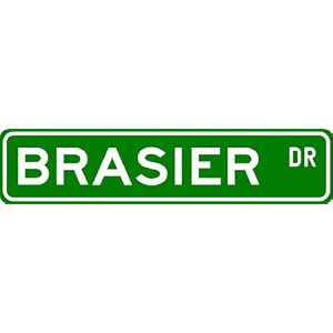 BRASIER Street Sign ~ Personalized Family Lastname Sign ~ Gameroom, Basement, Garage Sign... by 