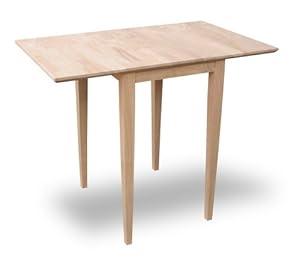 International Concepts T 2236d Small Drop Leaf Table Unfinished 108 Aecs