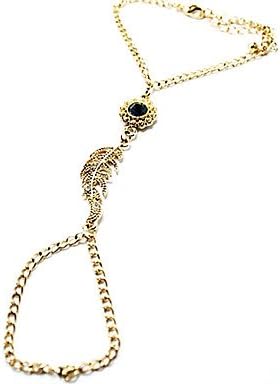 Pantapbuy @European Bracelet With Ring 20cm Women's Gold Alloy Chain & Link Bracelet(1 Pc)