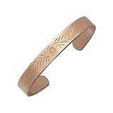 Arthriton Patterned Solid PURE COPPER Bracelet Health Band For Rheumatism & Arthritis 9mm Wide - SM Fits Wrist Up To 19cm