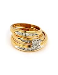 0.40CTW PRINCESS ROUND BAGG DIAMOND TRIO SET