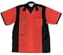Zoot Suit Devil Bowling Shirt Red & Black Retro Bowler