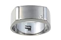 Sinclair Titanium Mens Ring with Diamond Accent