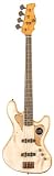 AXL Badwater Dual Pickup Bass, Off White Finish