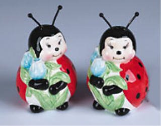 Ladybug Salt and Pepper Shakers Lady & Bug Ladybugs Bugs Shaker Kitchen Home Decor